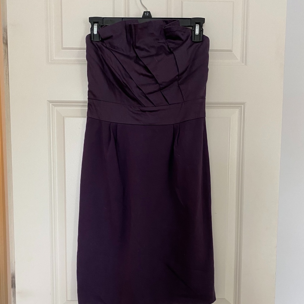 Anthropologie Purple Strapless Dress